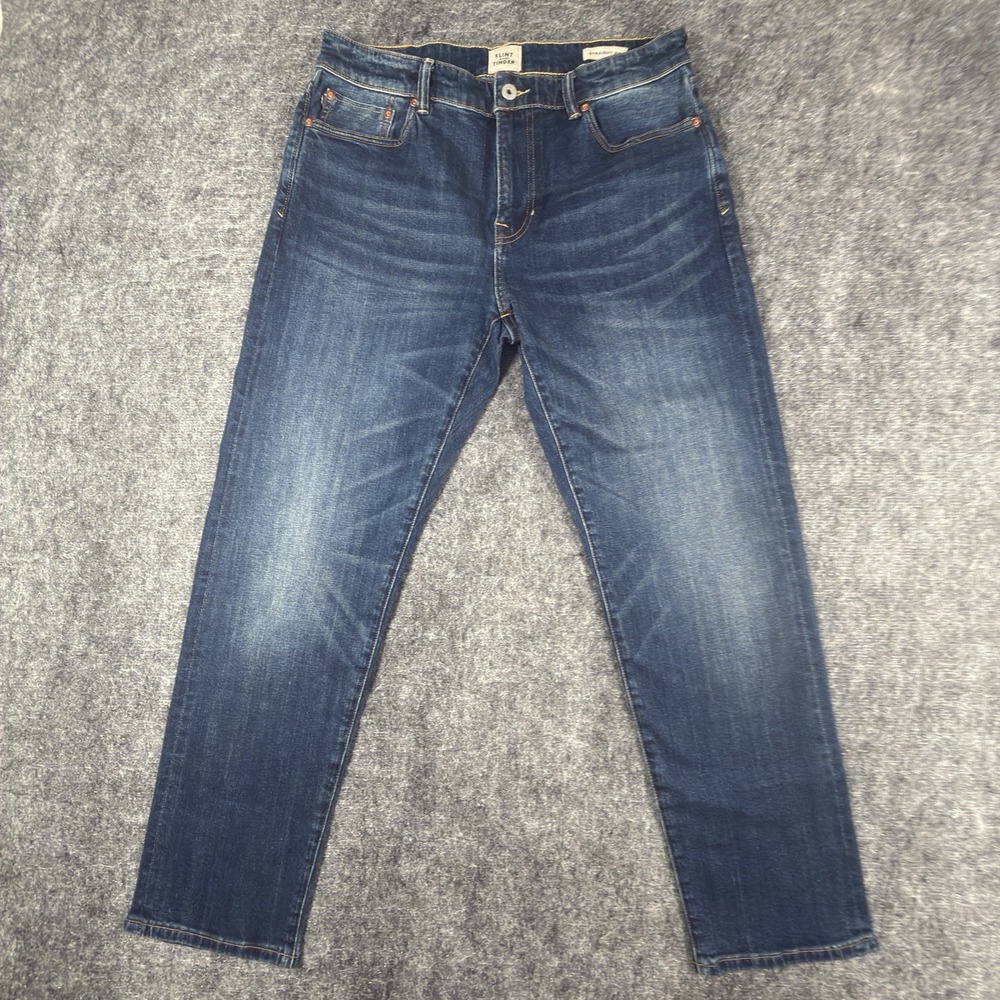 Flint and Tinder Stretch Jeans Mens 32x30 Blue Straight Fit NWOT